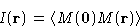 \begin{displaymath}
I(\mathbf{r})= \left\langle M(\mathbf{0})M(\mathbf{r})\right\rangle\end{displaymath}