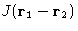 $J(\mathbf{r}_1-\mathbf{r}_2)$